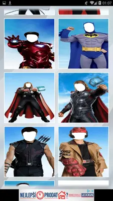 Superhero Photo Suits Editor android App screenshot 5